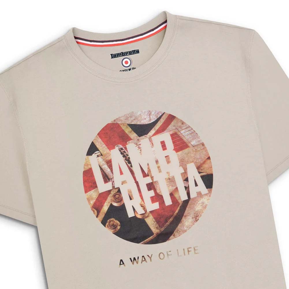 Lambretta Union Jack Guitar Jet Stream Herren T-Shirt SS6741-JET STREAM