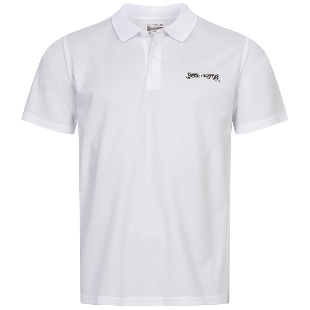 SPORTINATOR Essentials Hombre Polo de entrenamiento blanco