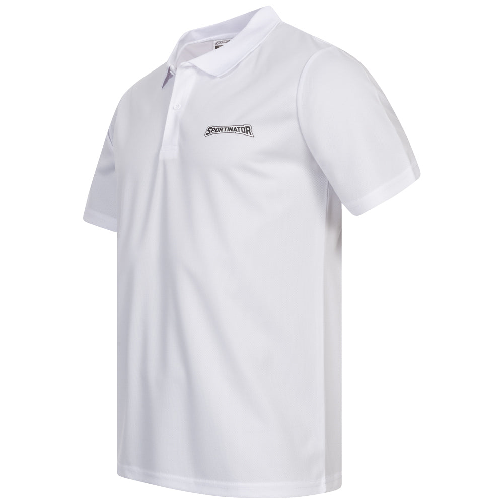 SPORTINATOR Essentials Hombre Polo de entrenamiento blanco