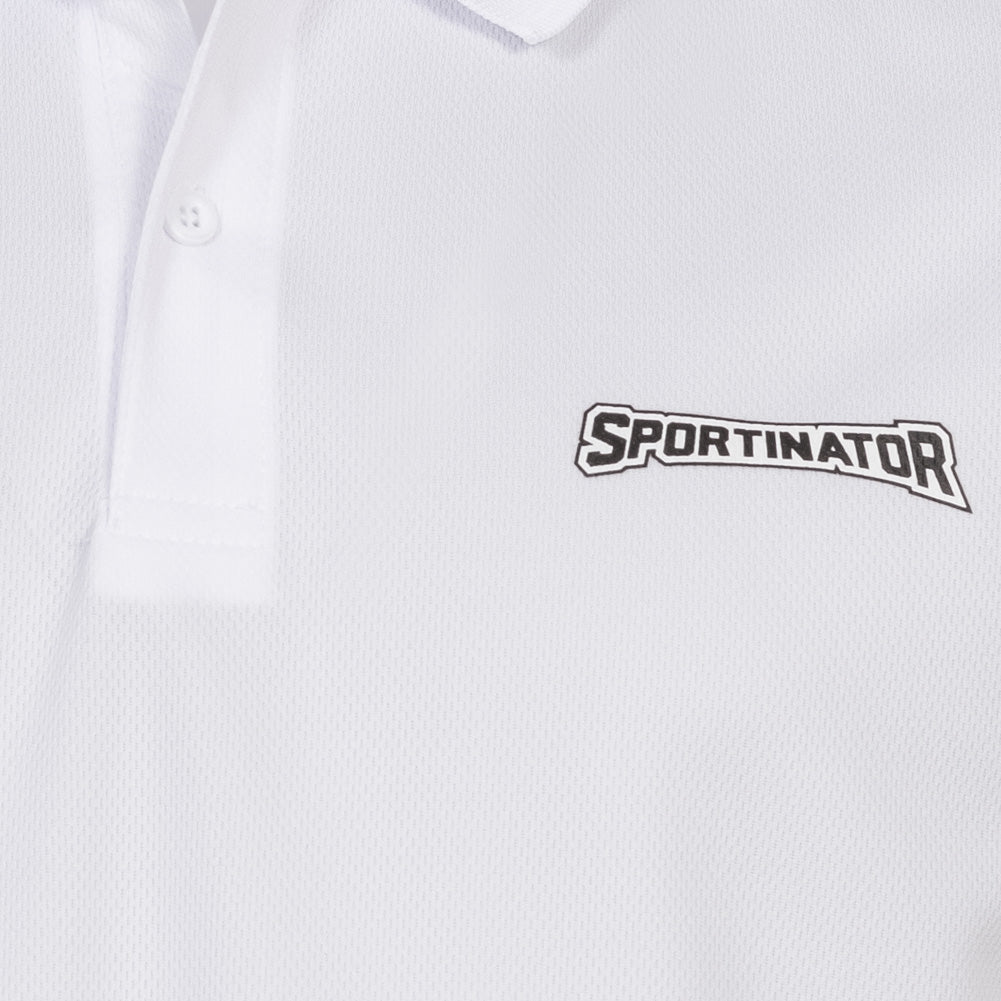 SPORTINATOR Essentials Hombre Polo de entrenamiento blanco