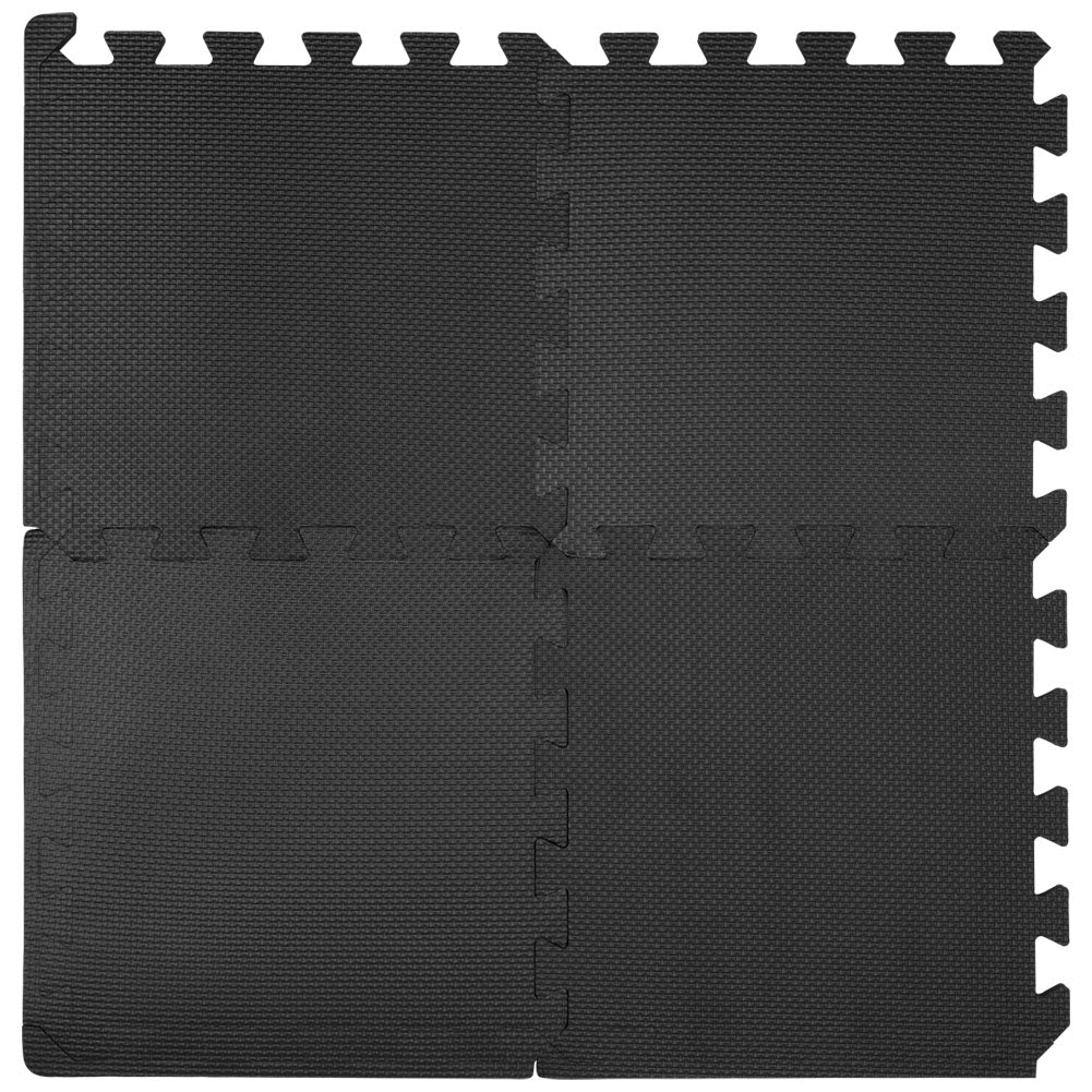 SPORTINATOR Fitness Bodenschutzmatte 18er-Set 30cm schwarz
