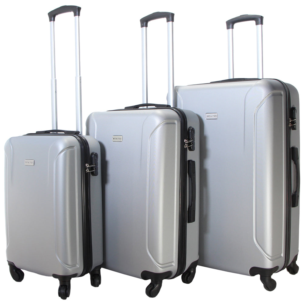 VERTICAL STUDIO "Linköping" Koffer 3er-Set 20" 24" 28" silber