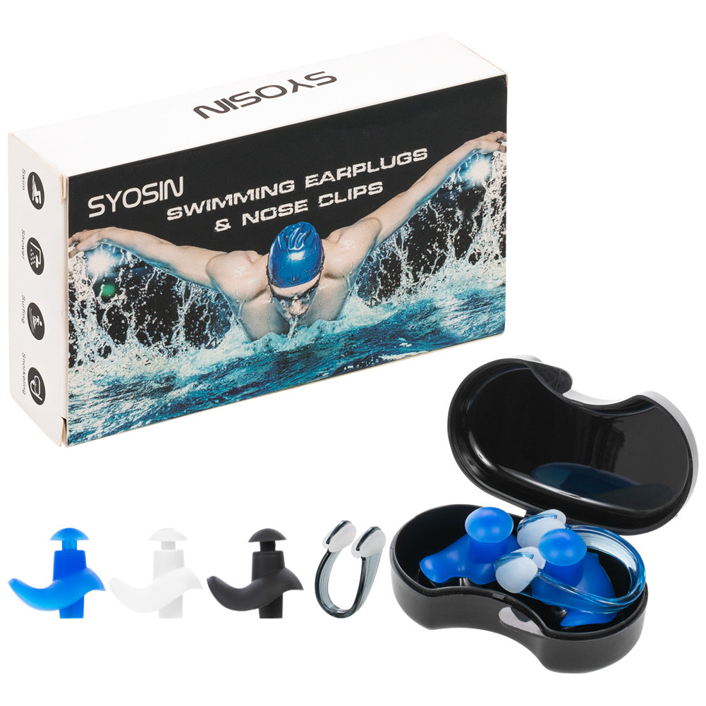 SYOSIN Adulto Pinzas nariz y tapones oÃ­dos para nataciÃ³n Pack de 3 X001DQFBZH